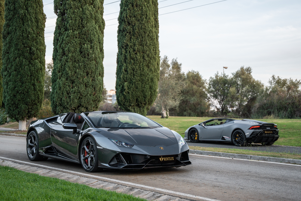 parte frontal lamborghini huracan evo spyder