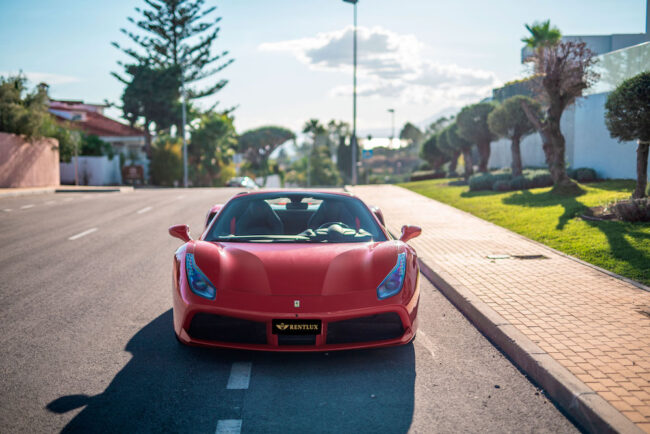 frontal ferrari spider 488
