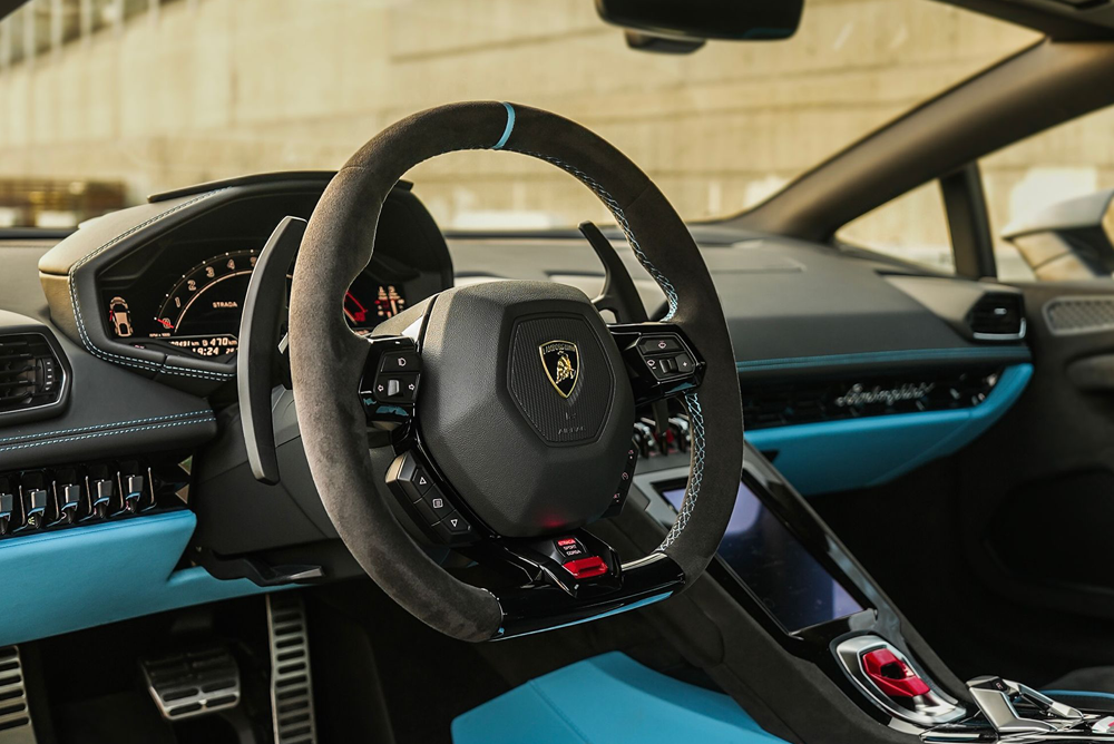 lamborghini evo spyder azul