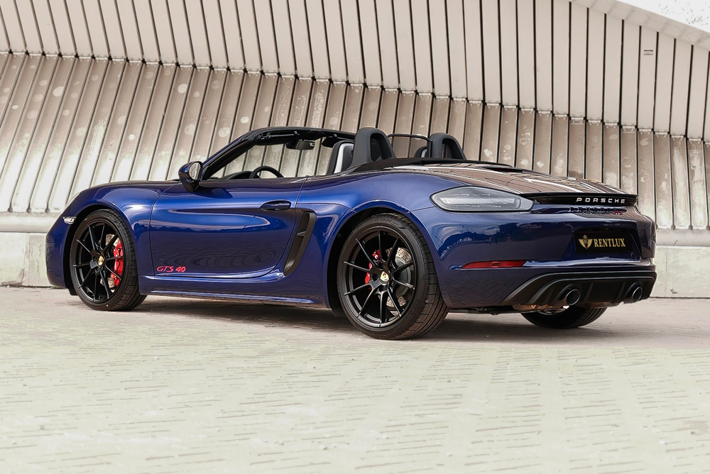 Parte Trasera Porsche 718 Boxster GTS 4.0 azul