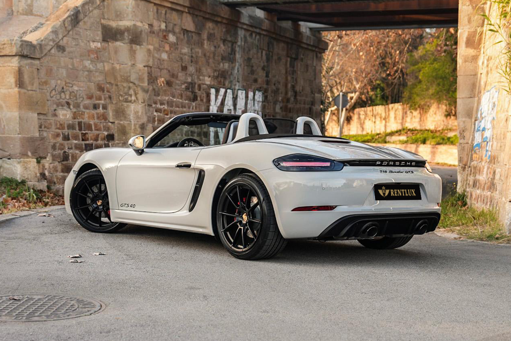 Parte Trasera Porsche 718 Boxster GTS 4.0 blanco